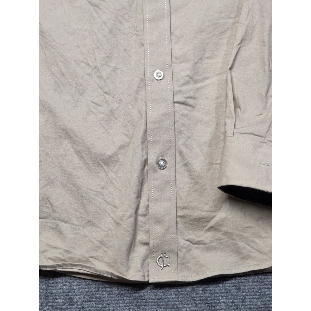 Cody James Shirt Mens XL Tan Western Pearl Button Up Long Sleeve Stretch Cowboy - Picture 3 of 7